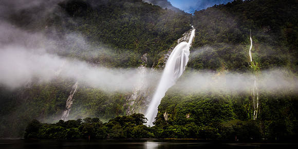Waterfall at Milford Sound